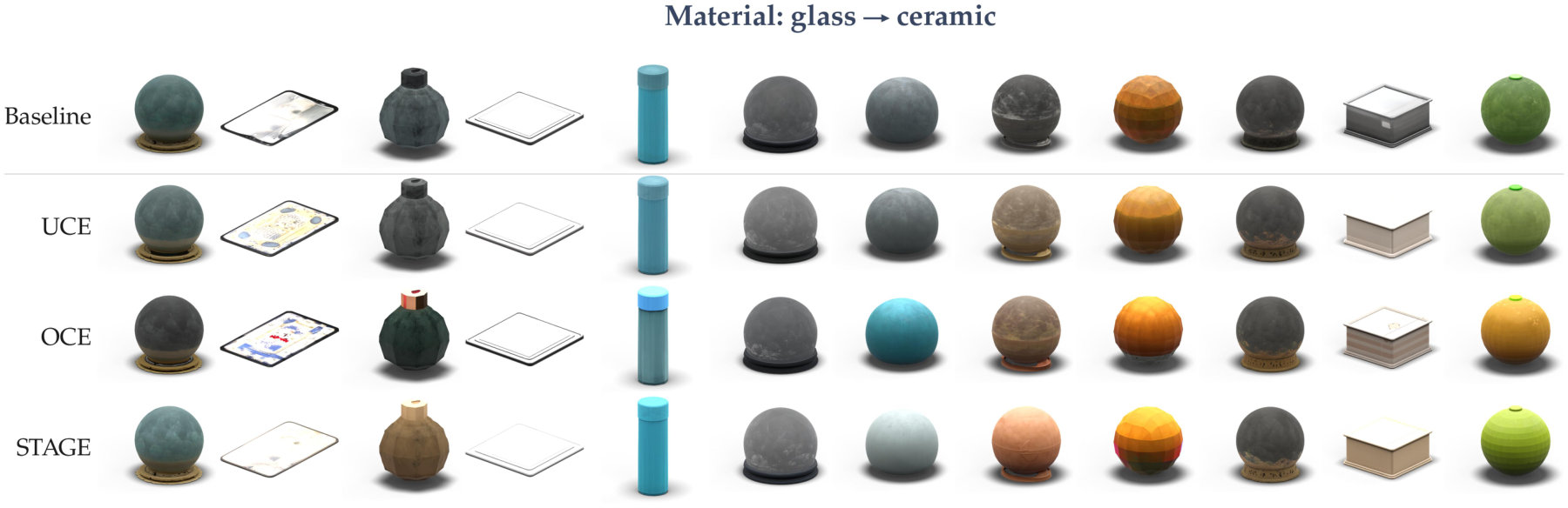 Erasing glass toward ceramic